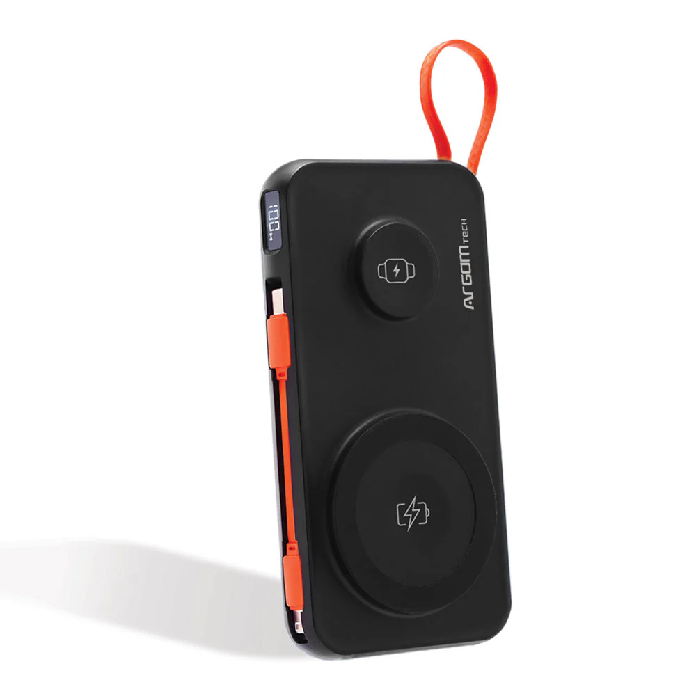 Argom Magnetic 4-in-1 Powerbank Station ST10 10000mAh with Built in Cable