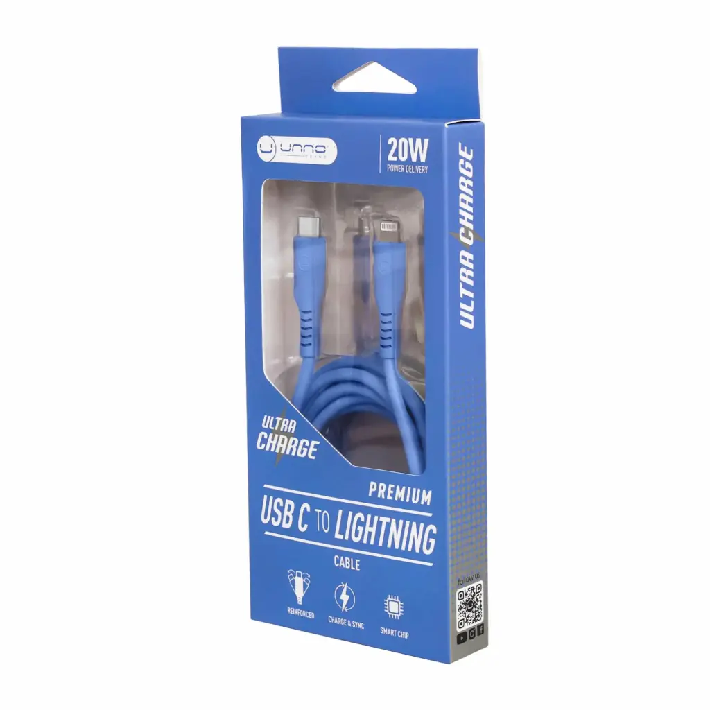 Unno Premium USB C to Lightning Cable PD20W