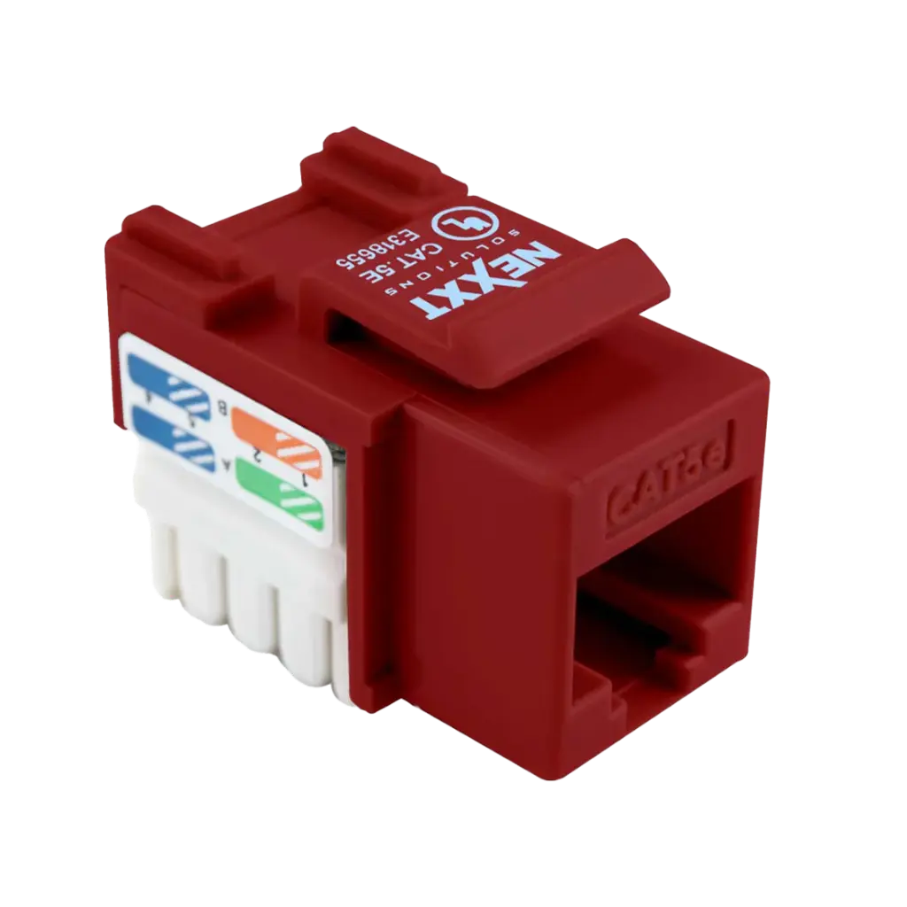 Nexxt Solutions Keystone Jack Cat5e – Red (Box of 50)  