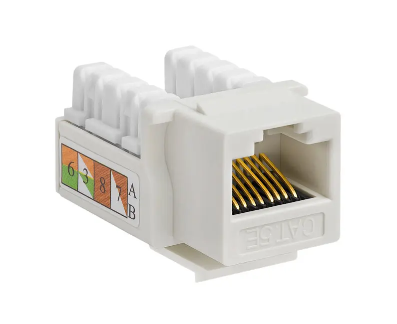 Keystone Cat5E Jack White