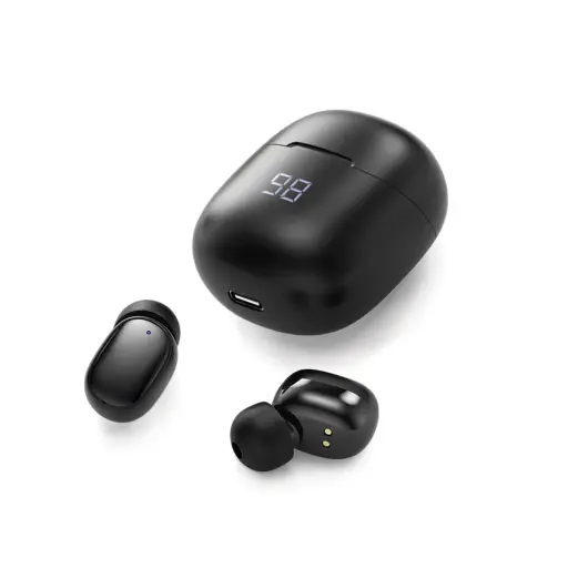 [ARG-HS-5066BK] Argom E66 Skeipods TWS Earbuds with AI ENC Noise Cancelling and LED Screen