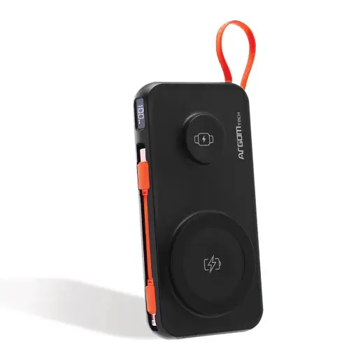 [ARG-PB-1164BK] Argom Magnetic 4-in-1 Powerbank Station ST10 10000mAh with Built in Cable