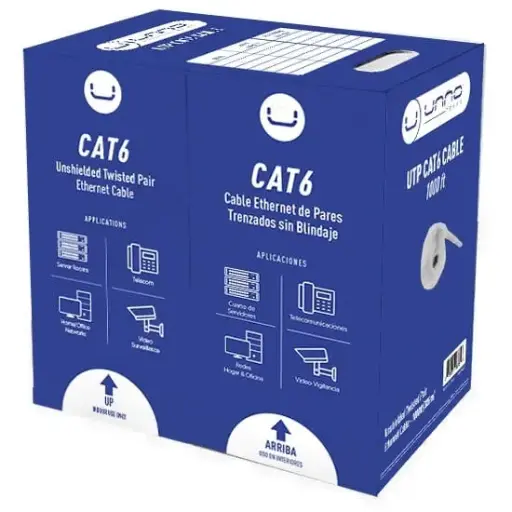 [CB4399GY] Unno UTP CAT6 Cable Reel 1000ft 
