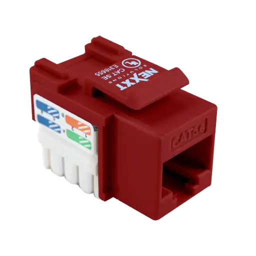 [AW110NXT13-1] Nexxt Solutions Keystone Jack Cat5e – Red (Single) 